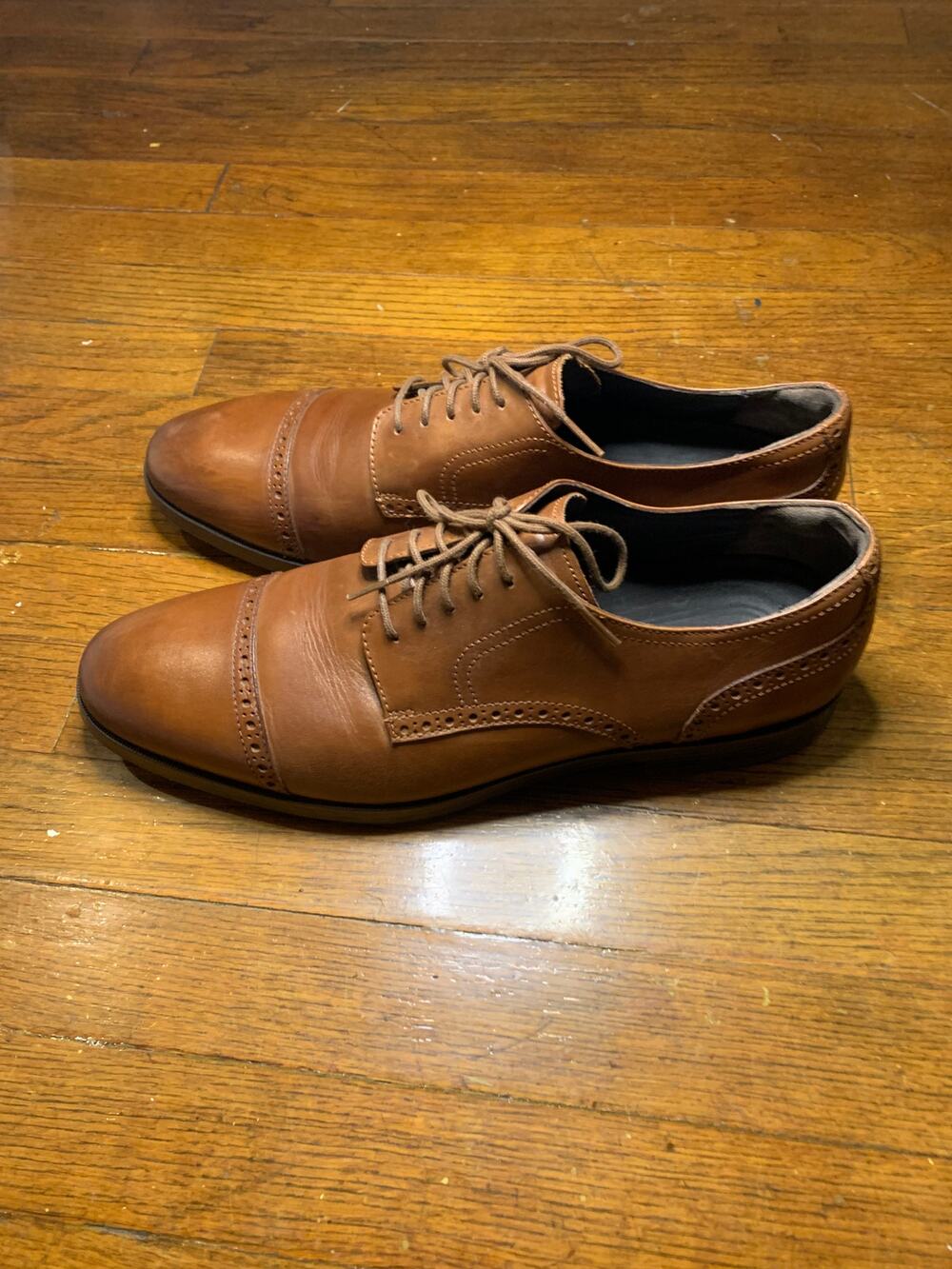 Cole Haan Grand.OS Jefferson Oxford Brown Leather Cap Toe Men’s 12M C23791
